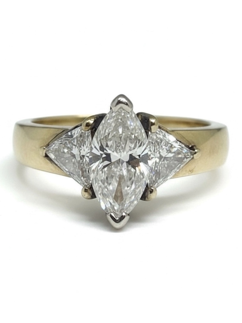 2+ CT Marquise Diamond Engagement Ring ✶ Trillions 14K Gold ✶ Mayors Appraisal 6